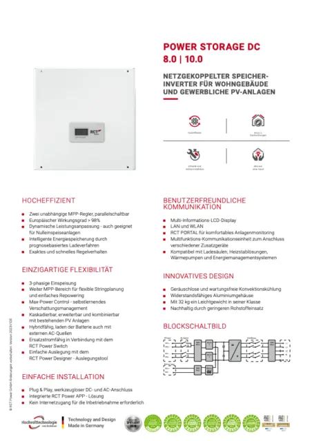 rtc solar|rct power storage dc 10.0 datenblatt.